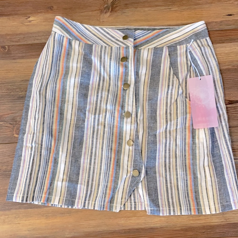 Striped mini skirt